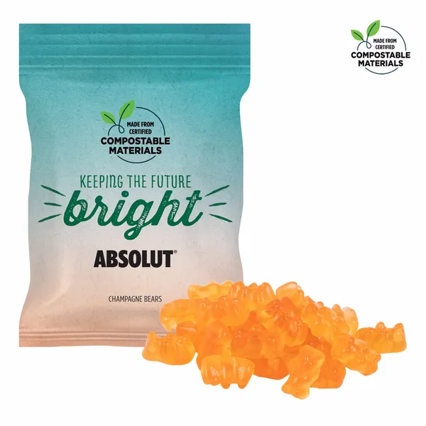 2oz ECO-Digibag, Compostable & Full Color, Champagne Bears - Custom Banners Now