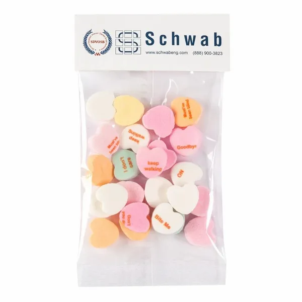 Small Header Bags - Imprinted Conversation Hearts - Custom Banners Now