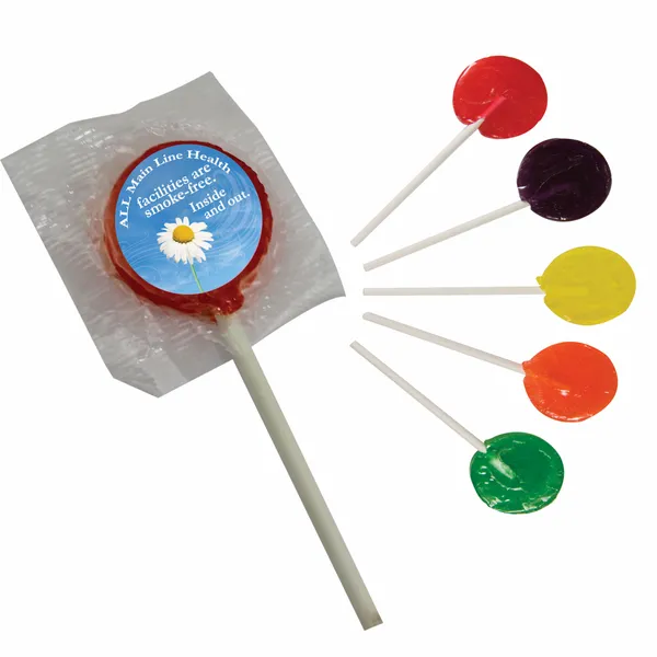 Lollipop w/ Round Label - Custom Banners Now
