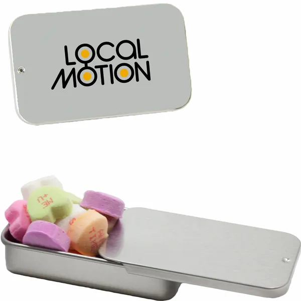 Slider Tin with Conversation Hearts - Custom Banners Now