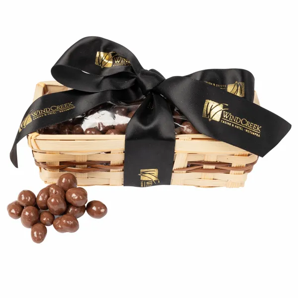 Gift Basket with Choc Covered Peanuts - Custom Banners Now