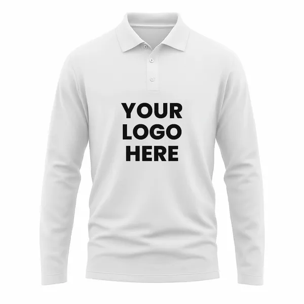 Full Color Sublimated Long Sleeve Polo - Custom Banners Now