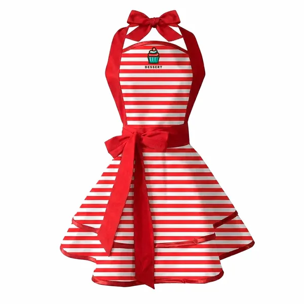 Classic Stripe Double Layer Cotton Aprons - Custom Banners Now