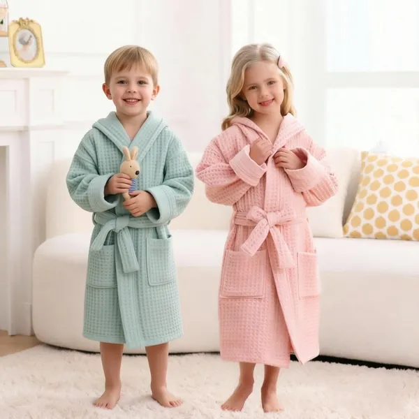 Custom Kids Waffle Robes - Custom Banners Now