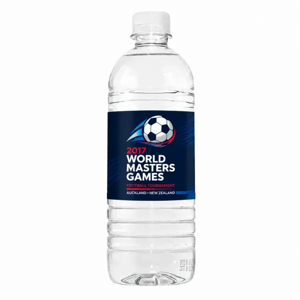 16.9 oz Plastic Ribbed Bottle - Custom Banners Now