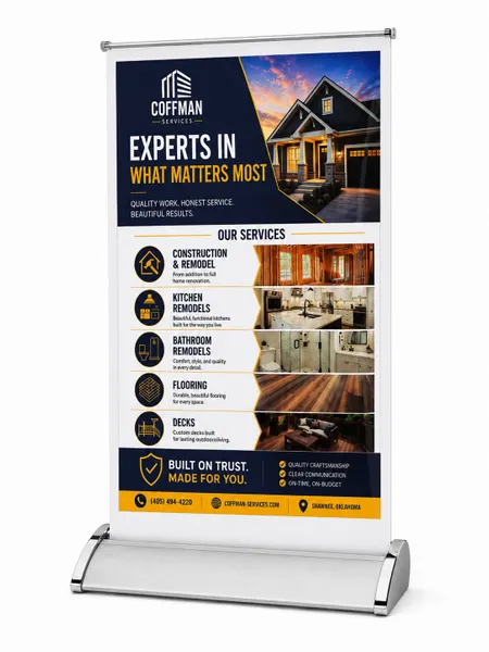 Table Roll Up Banner Stand - Custom Banners Now