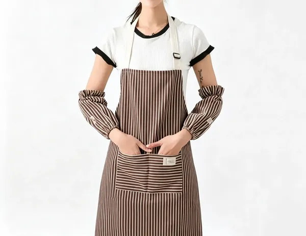 Striped Cotton and Linen Apron - Custom Banners Now