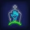 Gravestone Zombie Hand Neon Sign - Custom Banners Now
