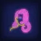 Girl with Pink Hair Neon Sign - Custom Banners Now