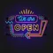 We Are Open Modern Neon Sign - Custom Banners Now