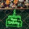 Happy Birthday Text in Big Cake Neon Sign - Custom Banners Now