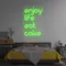 Enjoy Life Eat Cake Neon Sign - Custom Banners Now