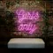 Chic Pink Girls Only Neon Sign - Custom Banners Now
