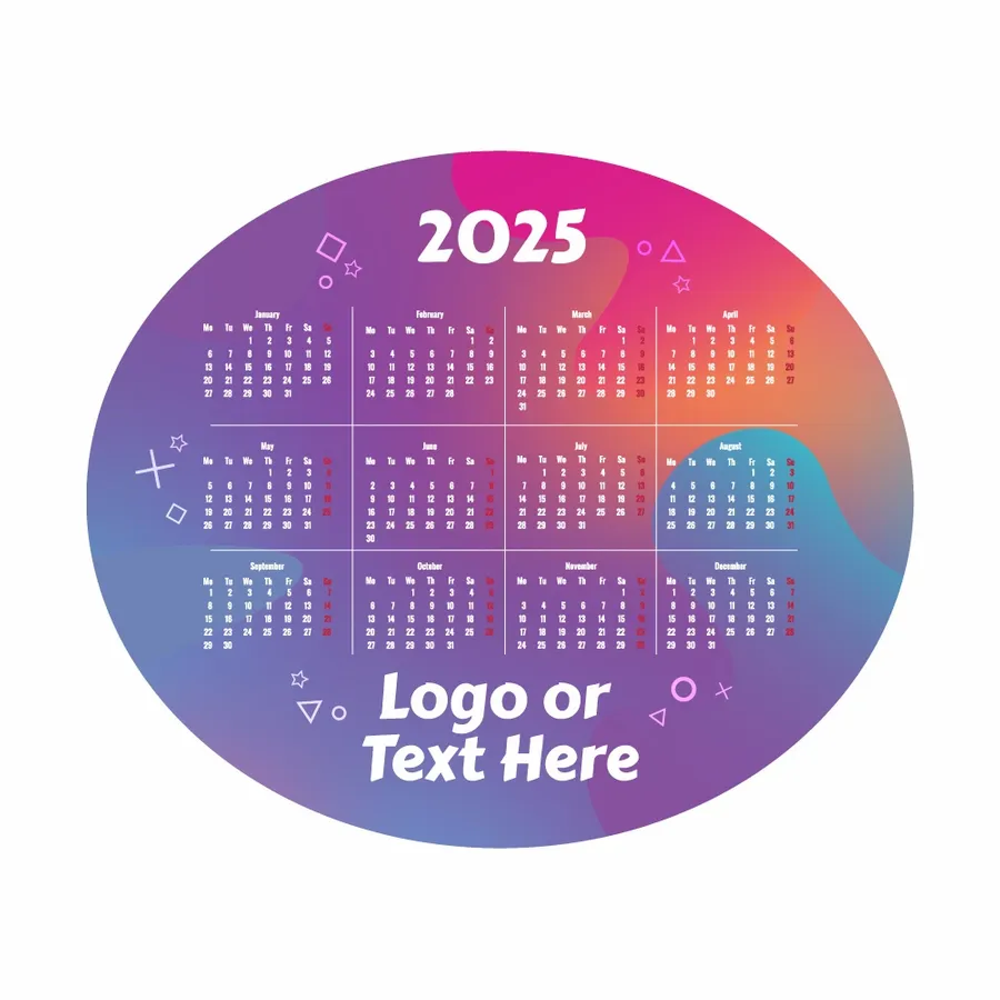 Colorful Gradient Calendar Mouse Pad - Custom Banners Now