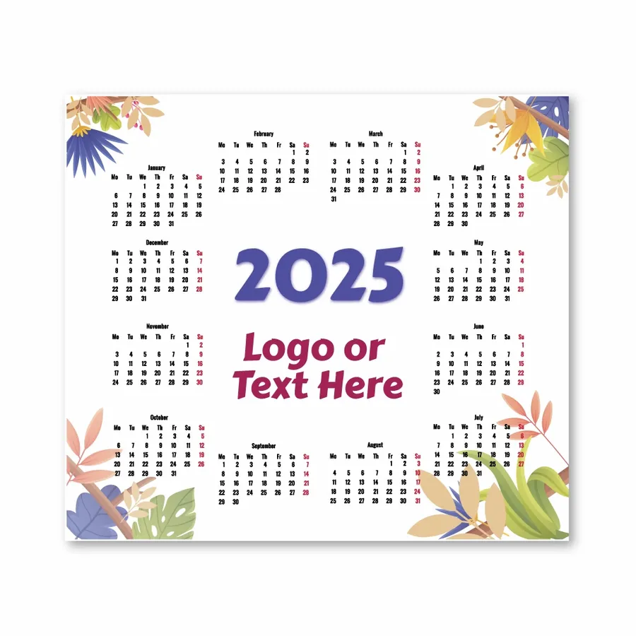 Floral Mouse Pad with Calendar - Custom Banners Now