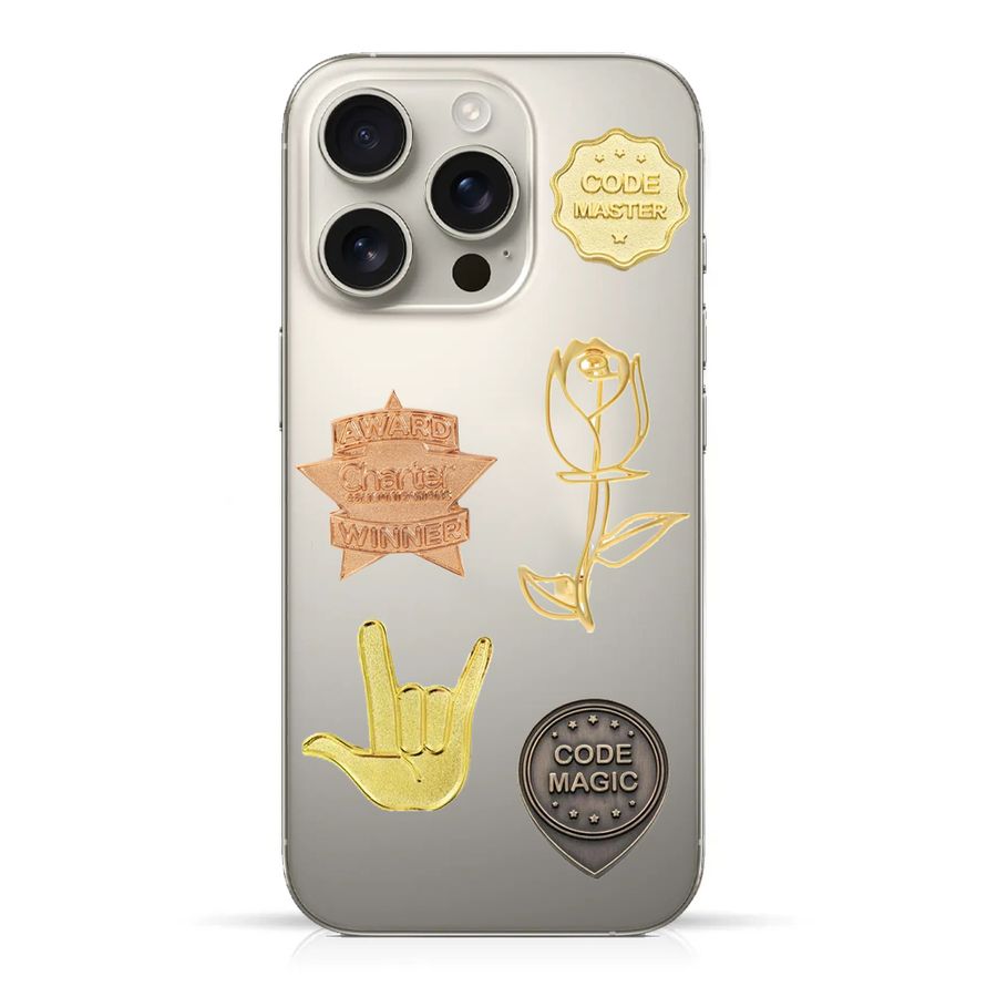 Phone Metal Badge Stickers - Custom Banners Now