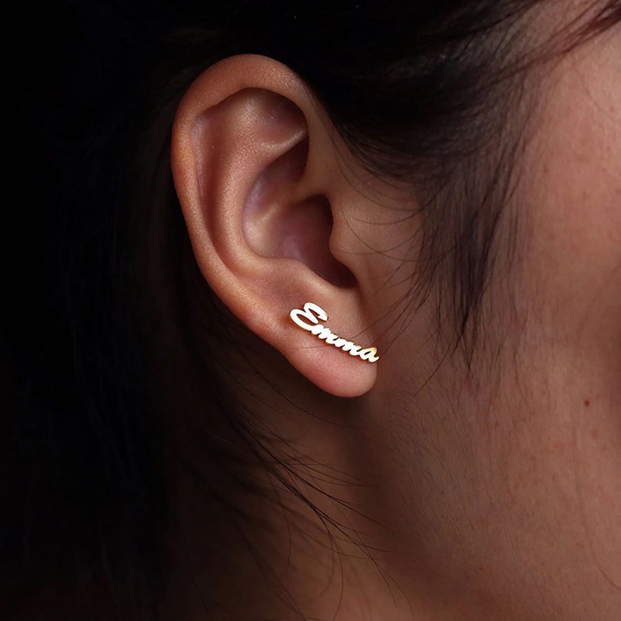 Die Struck Metal Earrings - Custom Banners Now