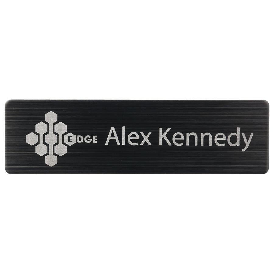 Engraved Metal Name Badges - Custom Banners Now