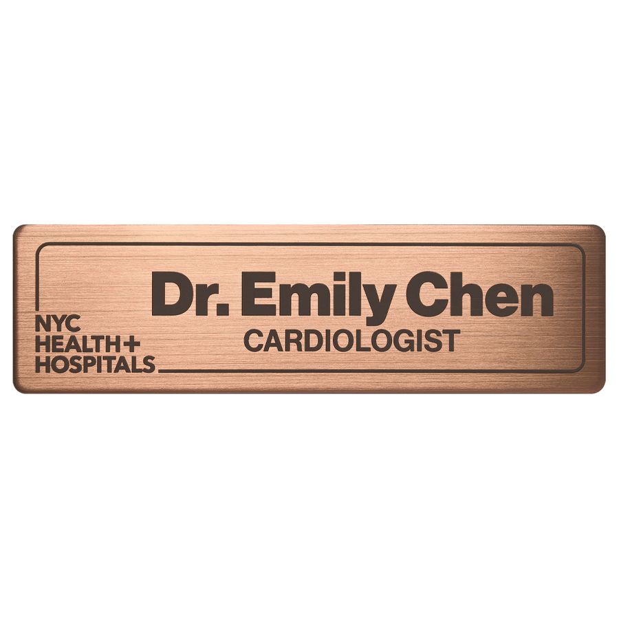 Engraved Metal Name Badges - Custom Banners Now