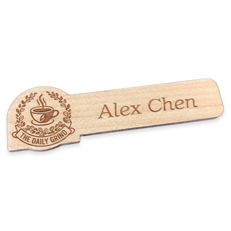 Wooden Name Badges - Custom Banners Now