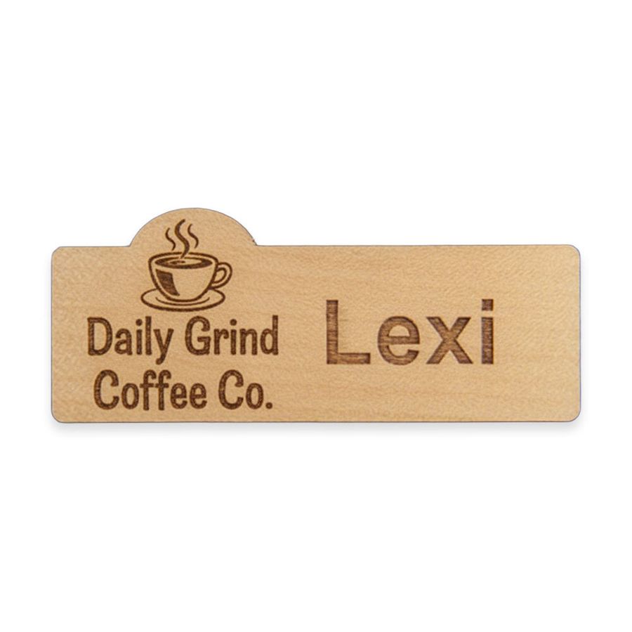 Wooden Name Badges - Custom Banners Now