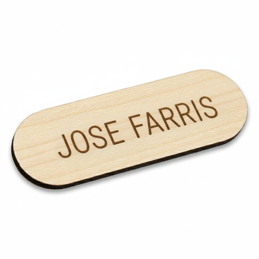 Wooden Name Badges - Custom Banners Now