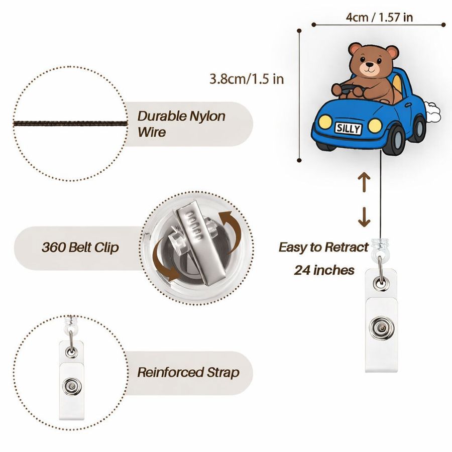 Custom Shape Acrylic Badge Reel - Custom Banners Now