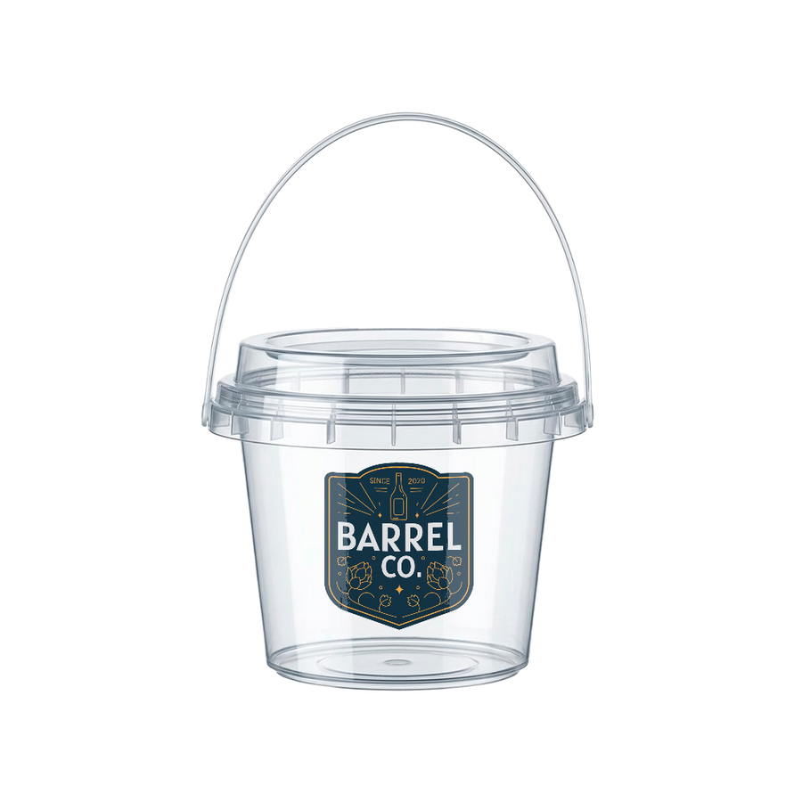 Premium Transparent Drink Buckets - Custom Banners Now