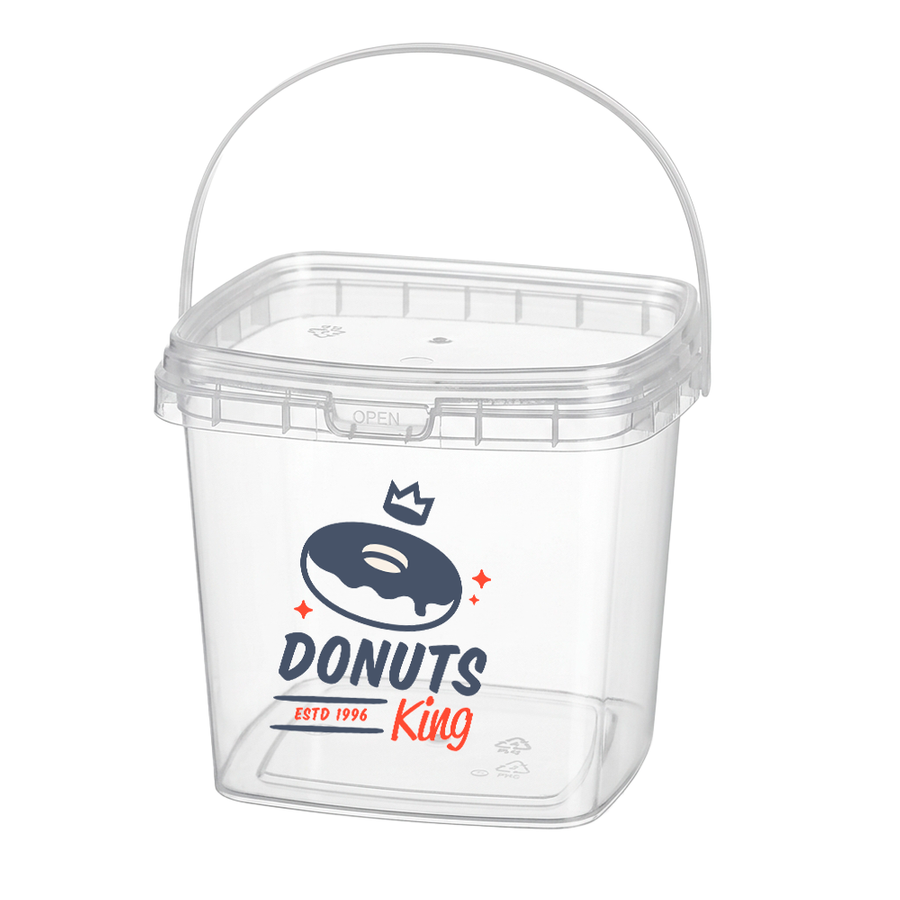 Square Transparent Drink Buckets - Custom Banners Now