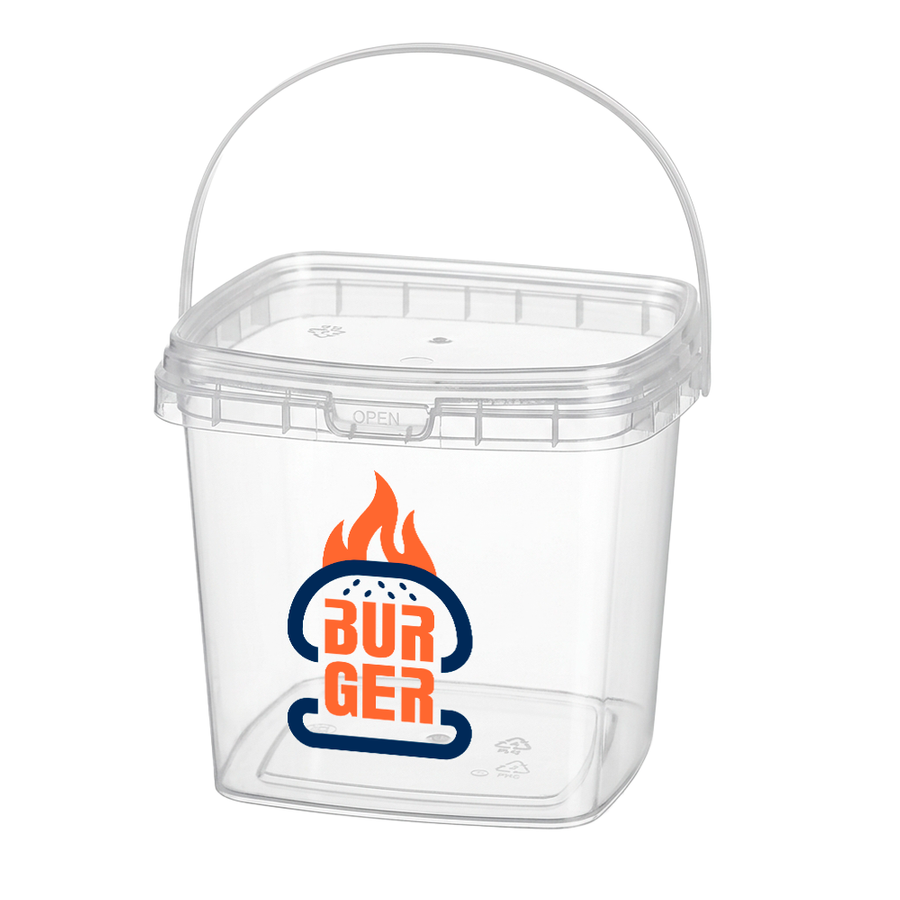 Square Transparent Drink Buckets - Custom Banners Now
