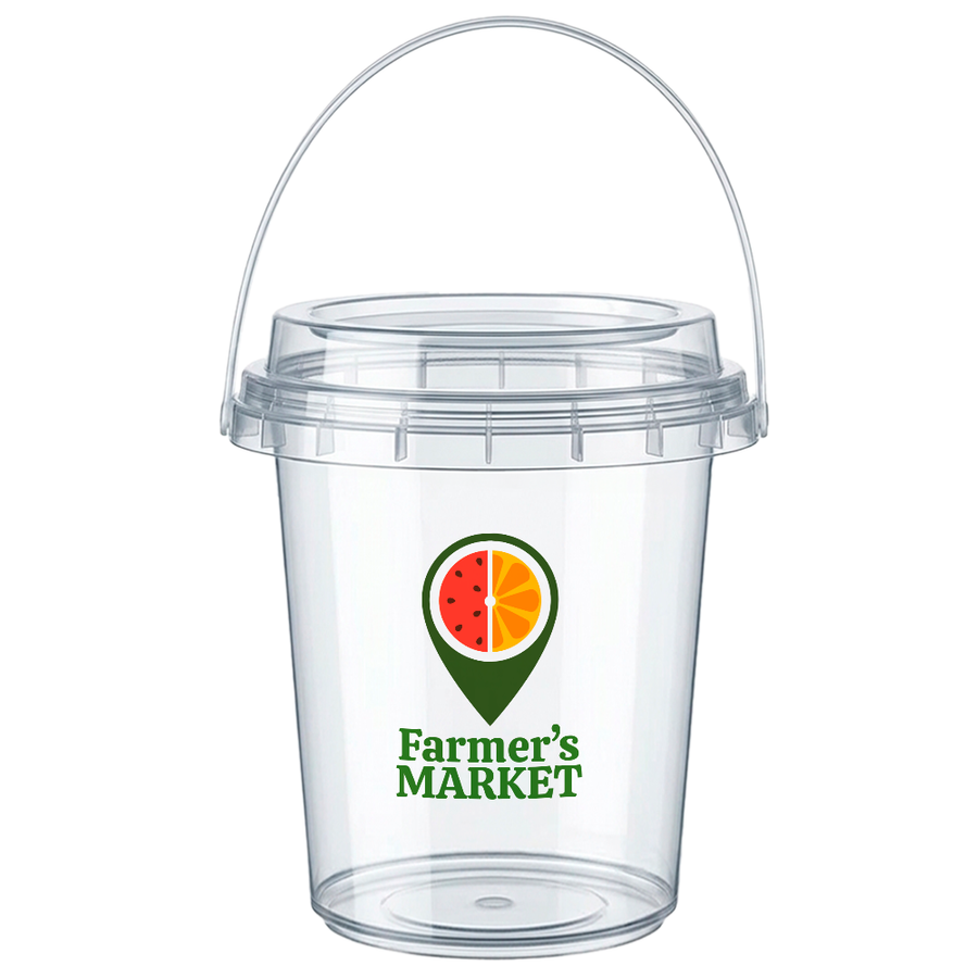 Premium Transparent Drink Buckets - Custom Banners Now