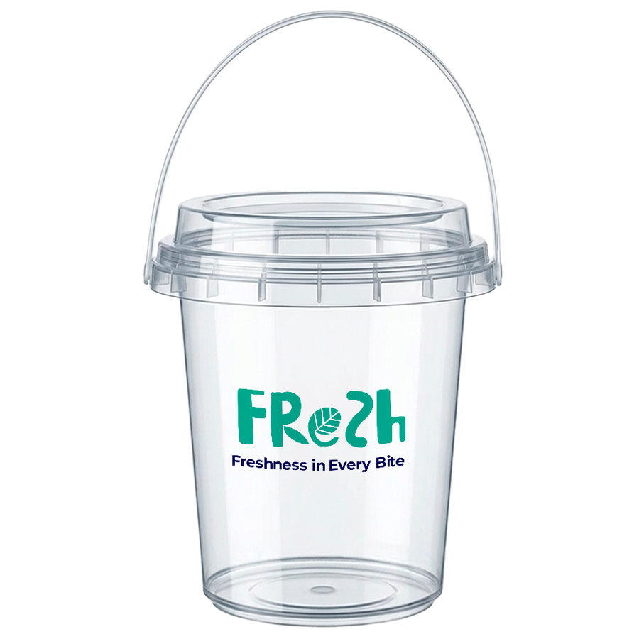 Premium Transparent Drink Buckets - Custom Banners Now