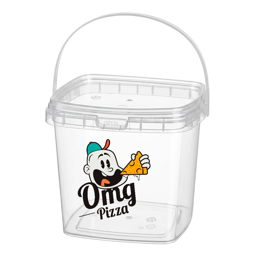 Square Transparent Drink Buckets - Custom Banners Now