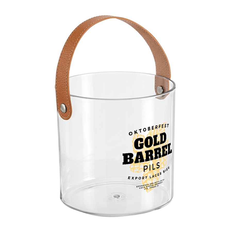 Leather-Strap Clear Drink Buckets - Custom Banners Now