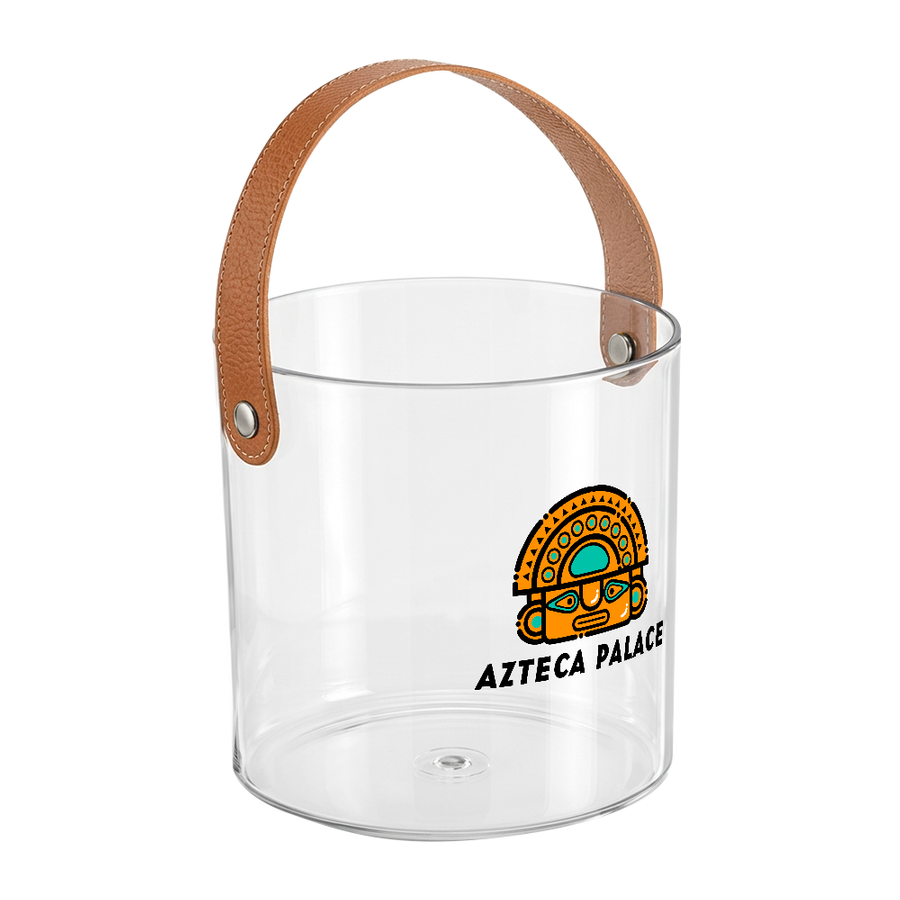 Leather-Strap Clear Drink Buckets - Custom Banners Now