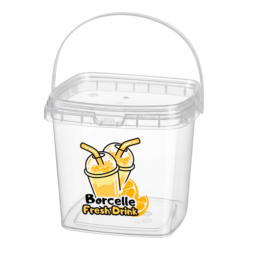Square Transparent Drink Buckets - Custom Banners Now