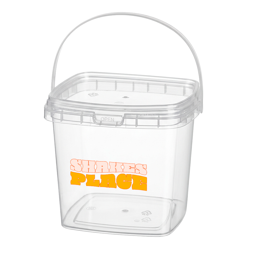 Square Transparent Drink Buckets - Custom Banners Now