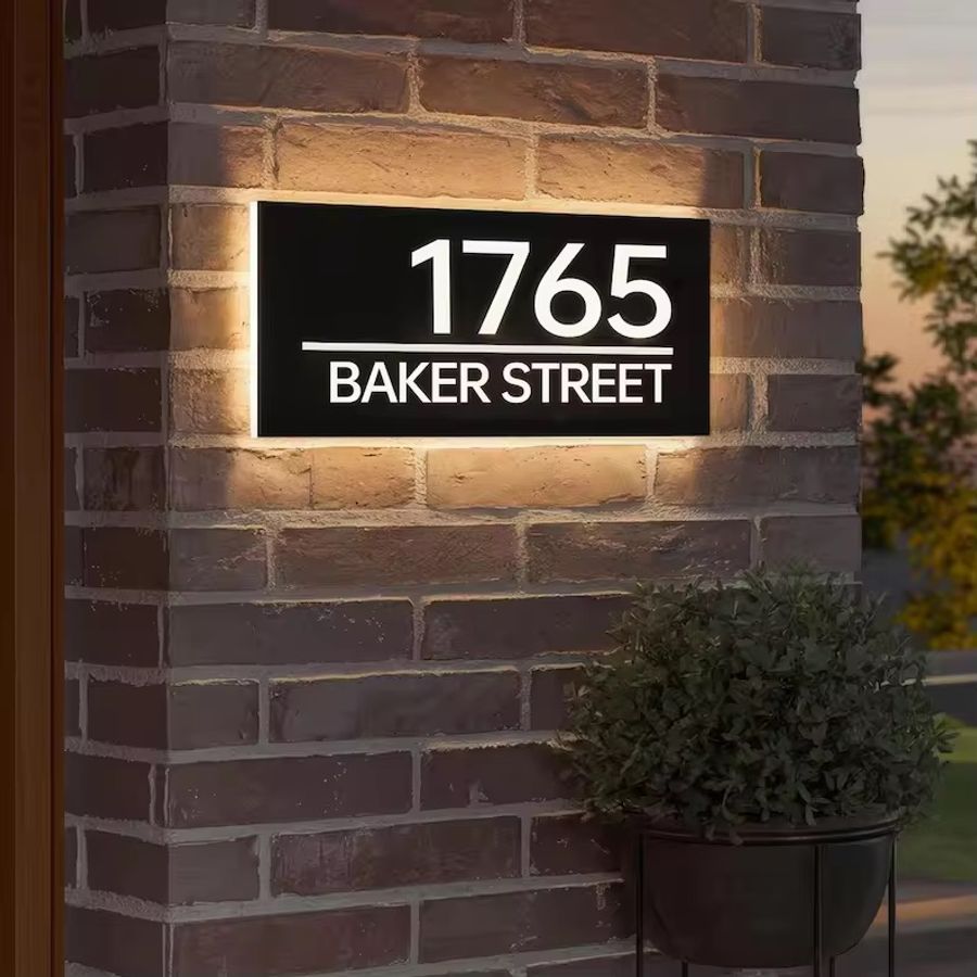 Backlit House Signs - Custom Banners Now