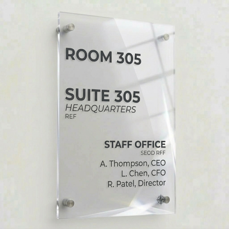 Colorful Acrylic Door Signs - Custom Banners Now