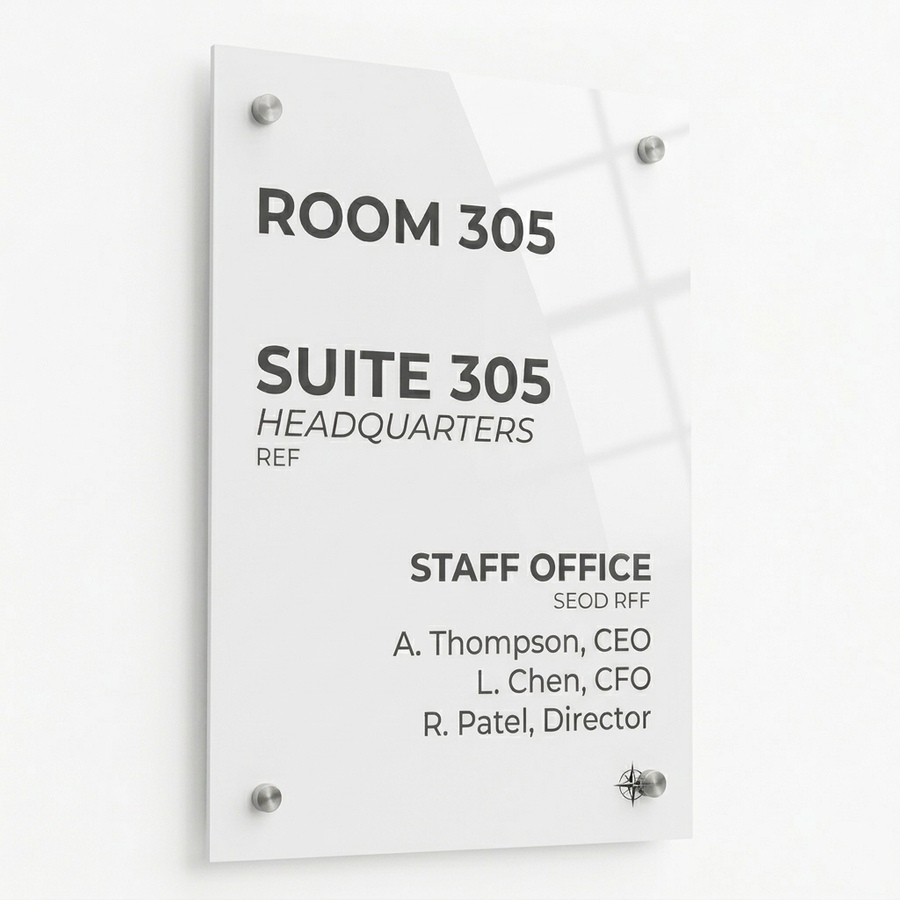 Colorful Acrylic Door Signs - Custom Banners Now