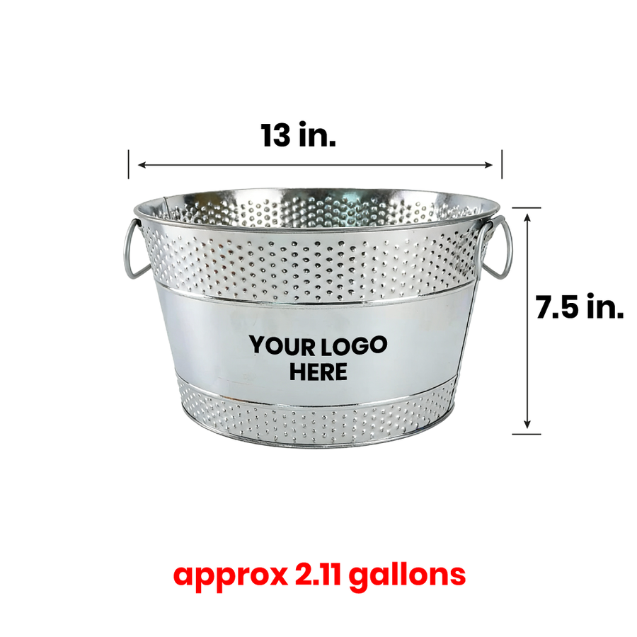 Galvanized Beverage & Ice Buckets - Custom Banners Now