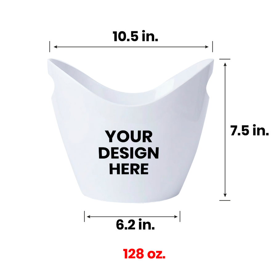 Curved Dual-Handle Drink Buckets - Custom Banners Now