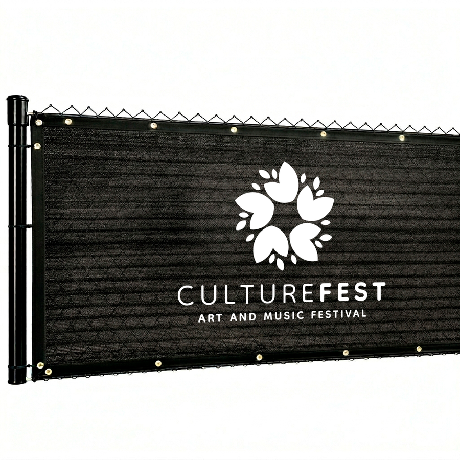 Custom 90% Blockage Fence Screen - Custom Banners Now