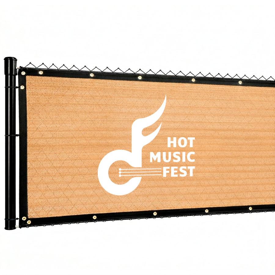Custom 90% Blockage Fence Screen - Custom Banners Now