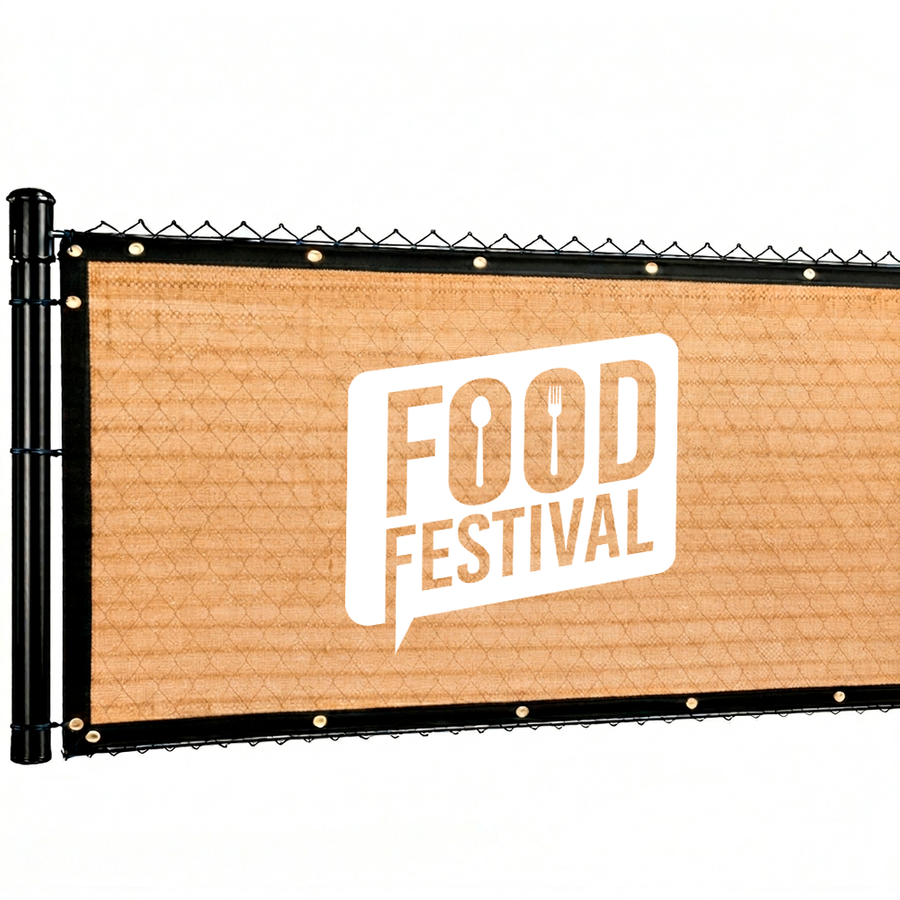 Custom 85% Blockage Fence Screen - Custom Banners Now