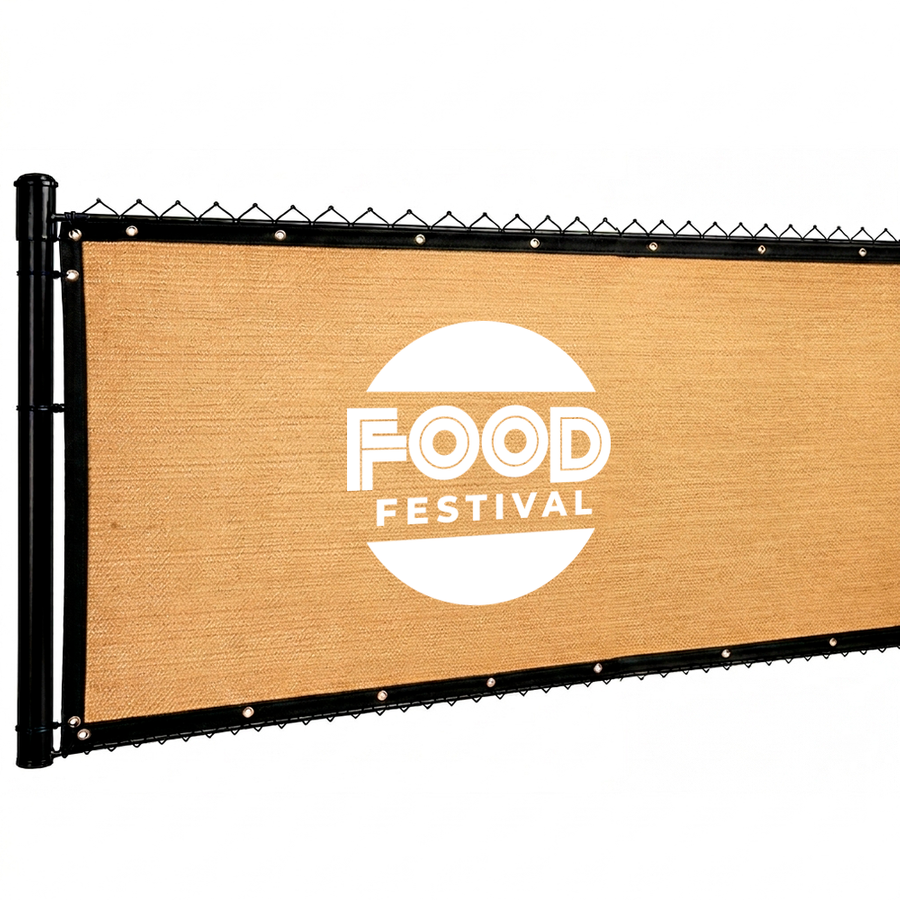 Custom 98% Blockage Fence Screen - Custom Banners Now