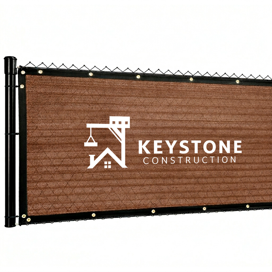 Custom 90% Blockage Fence Screen - Custom Banners Now