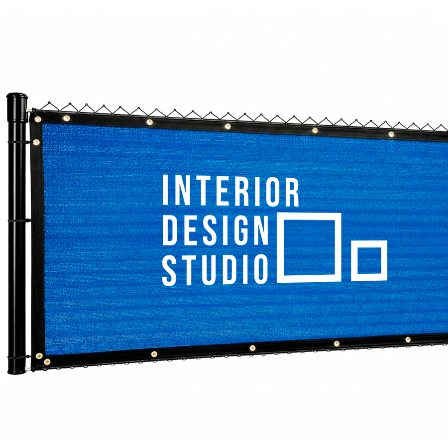 Custom 90% Blockage Fence Screen - Custom Banners Now