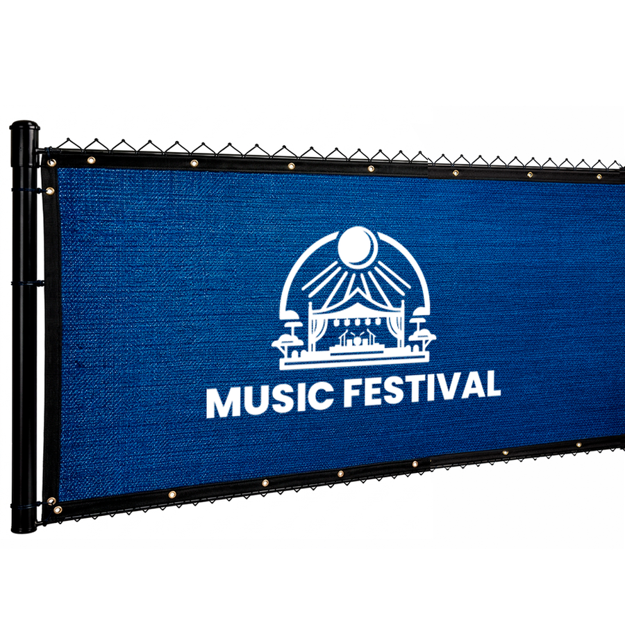 Custom 98% Blockage Fence Screen - Custom Banners Now