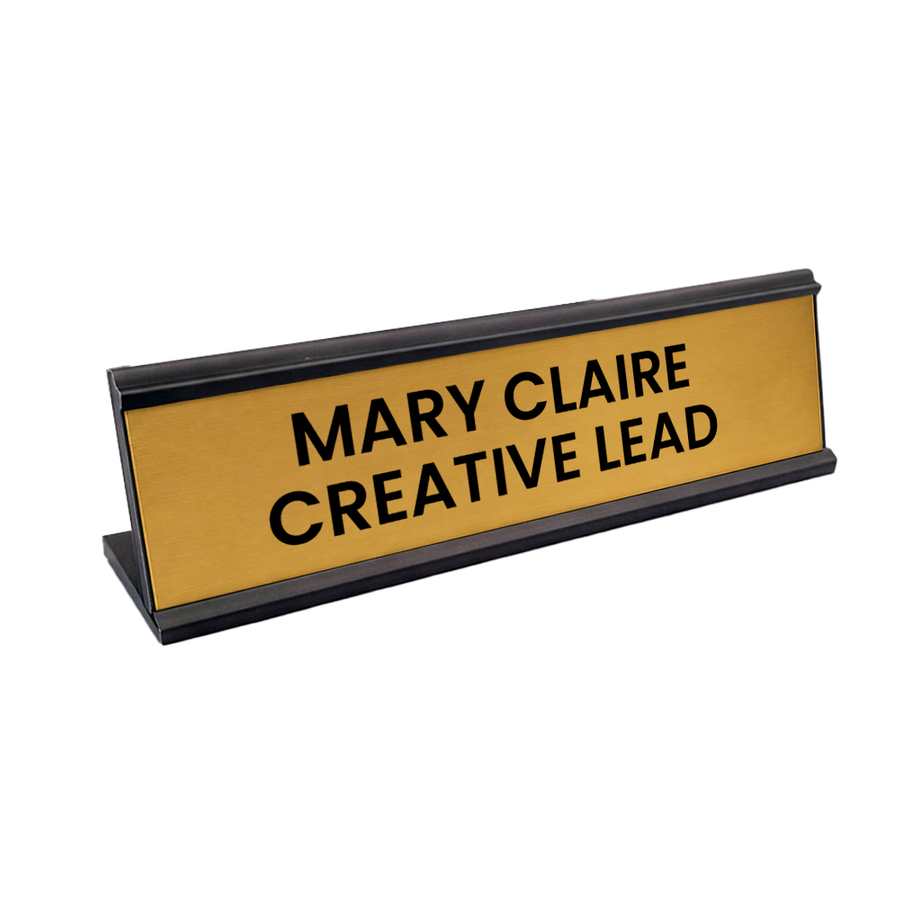 Metal Desktop Name Badges - Custom Banners Now